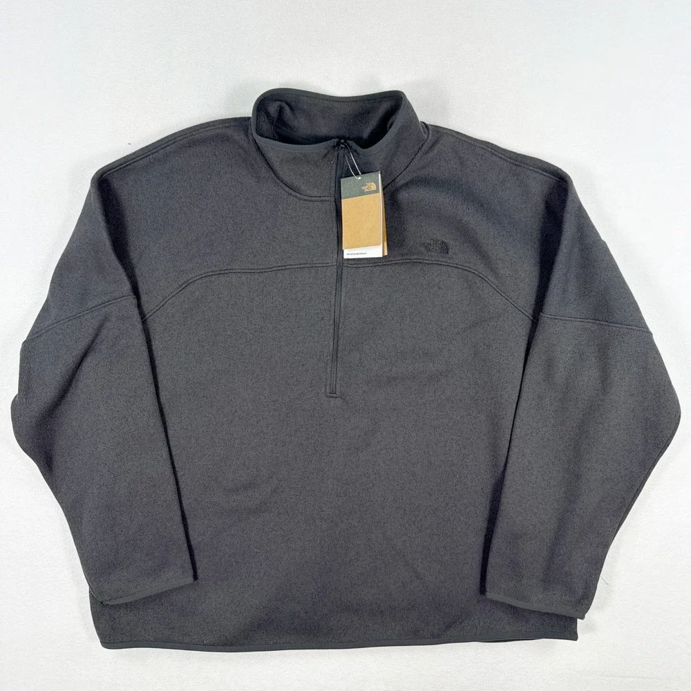 The North Face Front Range Fleece Jacket 1/4 Zip Size 4XL TNF Black Heather NEW